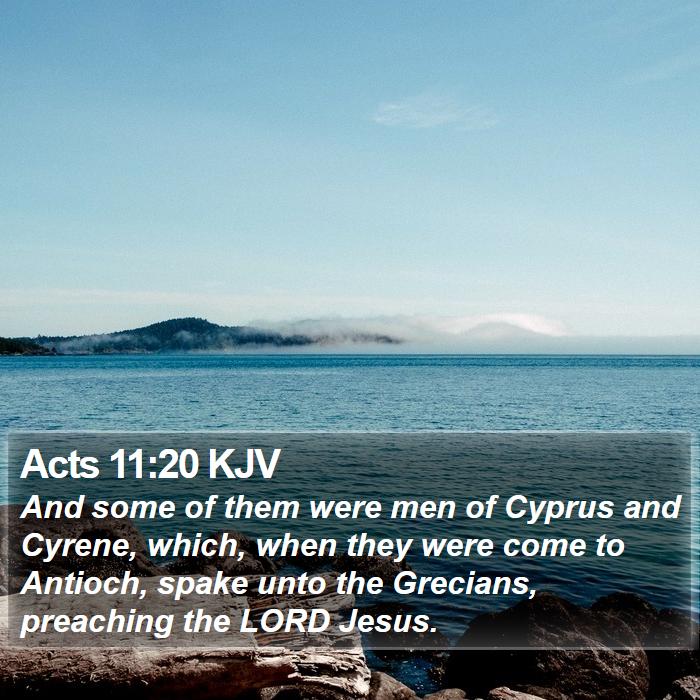 Acts 11:20 KJV Bible Study