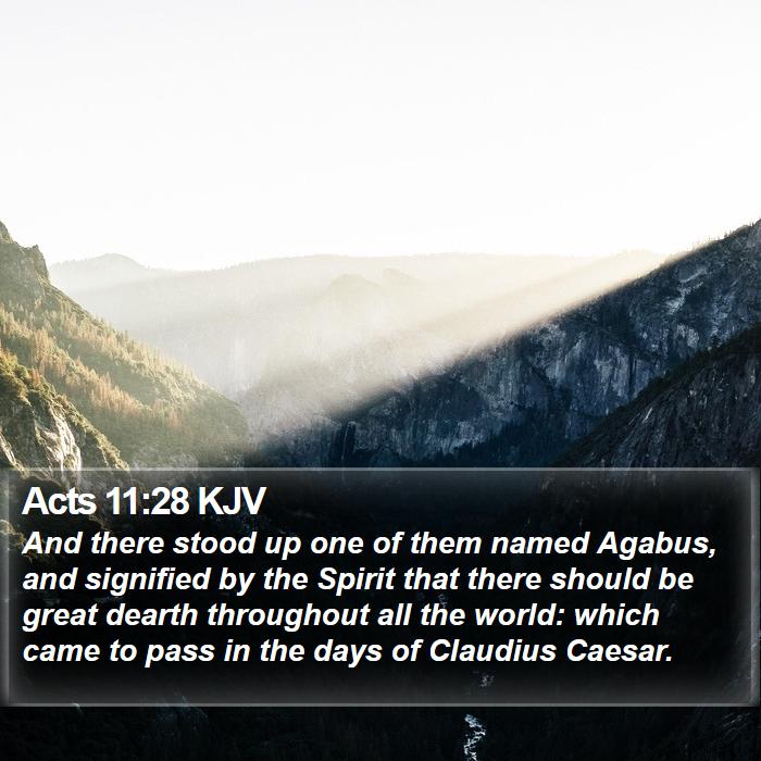 Acts 11:28 KJV Bible Study