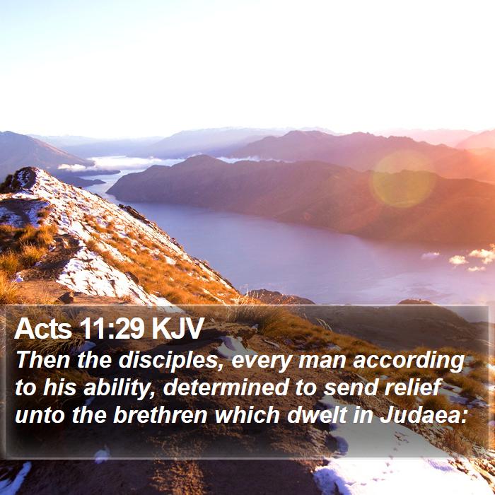 Acts 11:29 KJV Bible Study