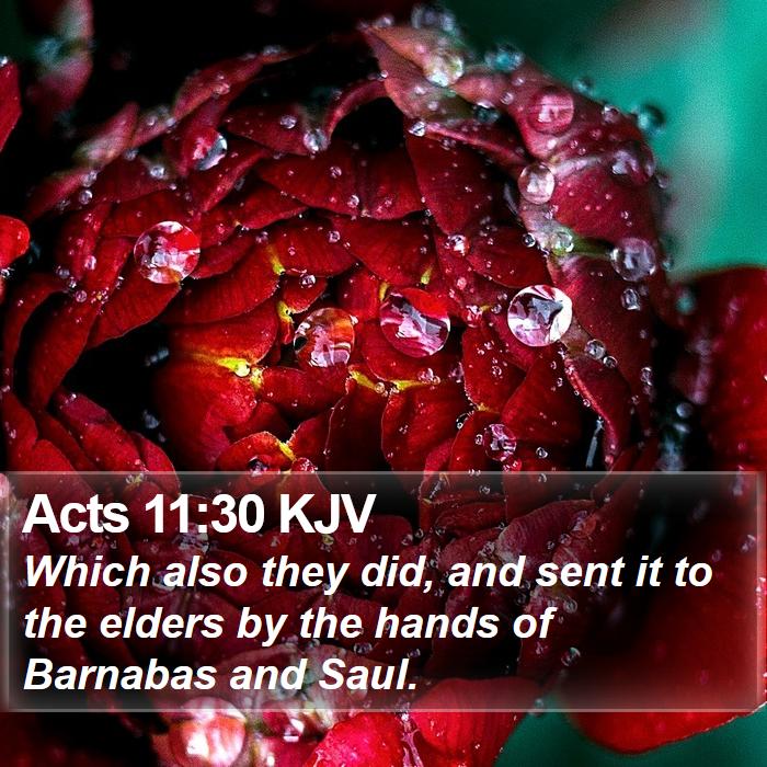 Acts 11:30 KJV Bible Study