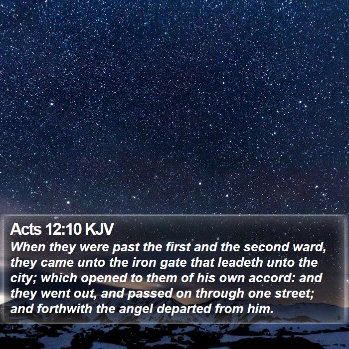 Acts 12:10 KJV Bible Study