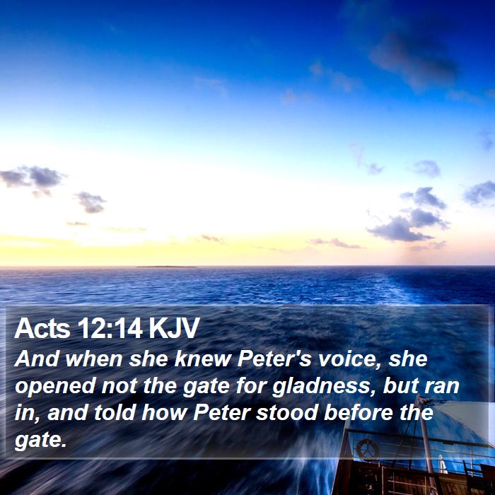 Acts 12:14 KJV Bible Study