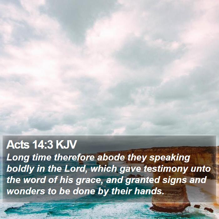 Acts 14:3 KJV Bible Study