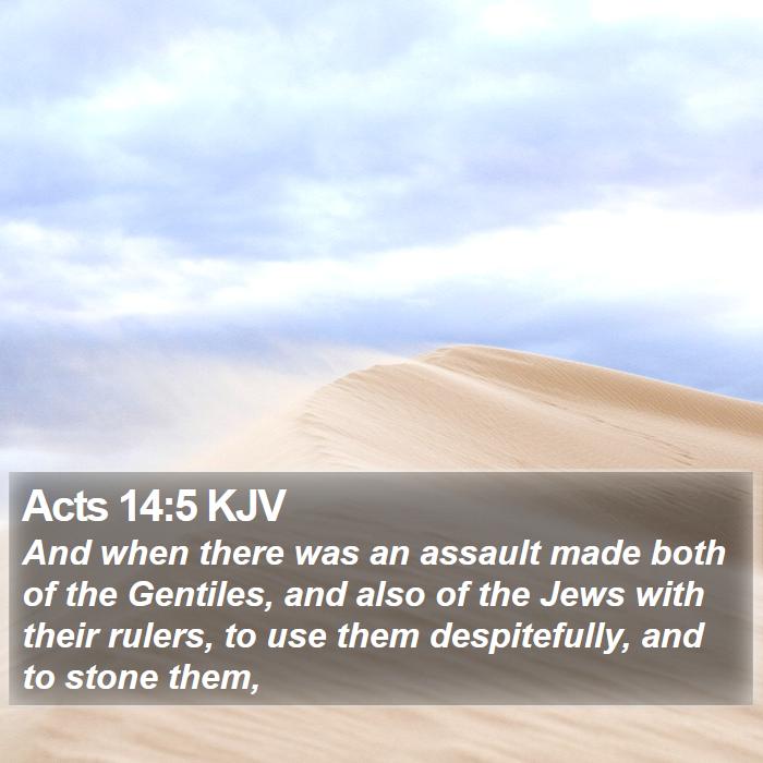 Acts 14:5 KJV Bible Study