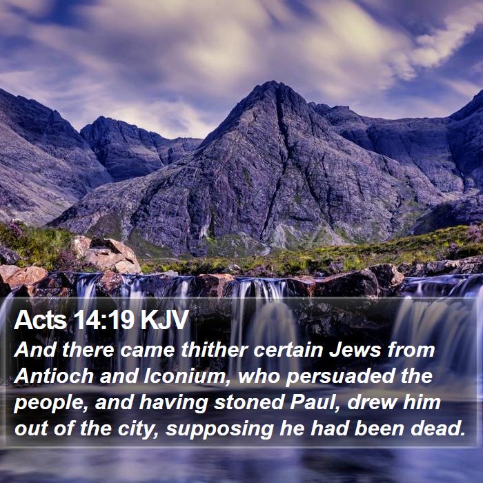 Acts 14:19 KJV Bible Study