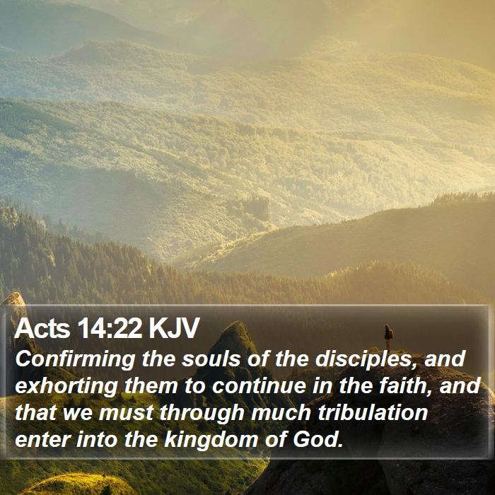 Acts 14:22 KJV Bible Study