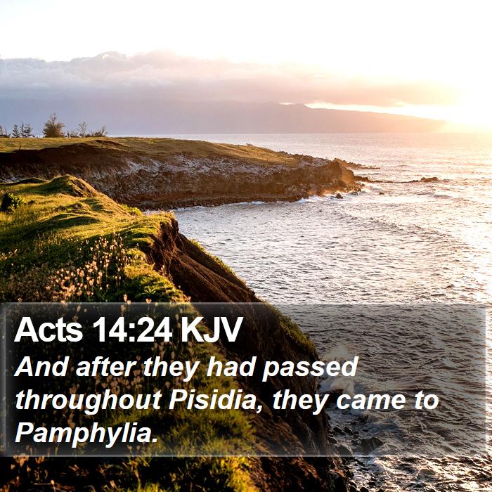 Acts 14:24 KJV Bible Study