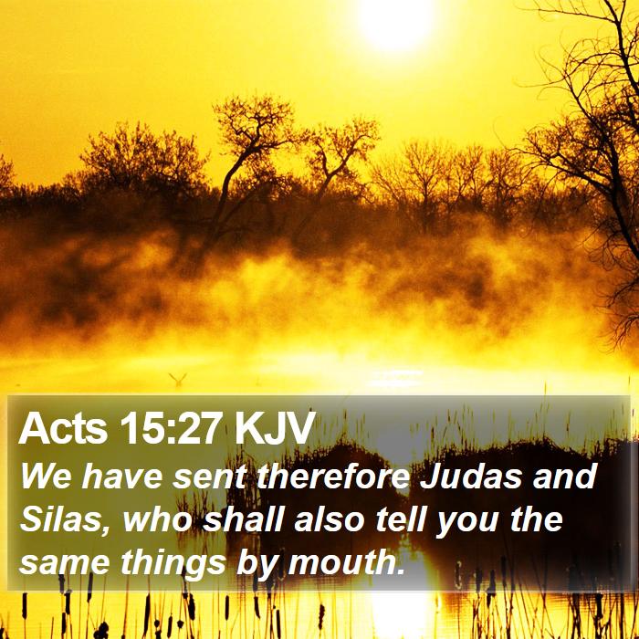 Acts 15:27 KJV Bible Study