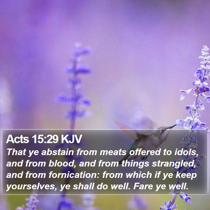 Acts 15:29 KJV Bible Study