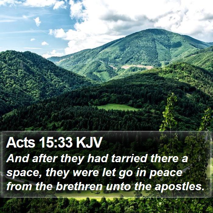 Acts 15:33 KJV Bible Study