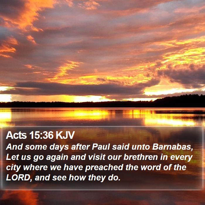 Acts 15:36 KJV Bible Study