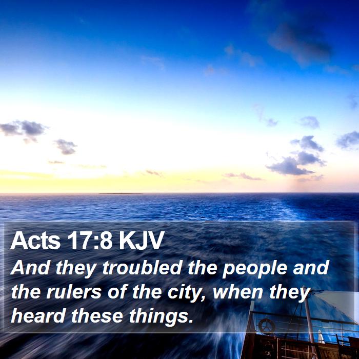 Acts 17:8 KJV Bible Study