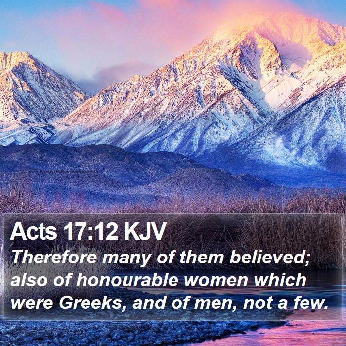 Acts 17:12 KJV Bible Study