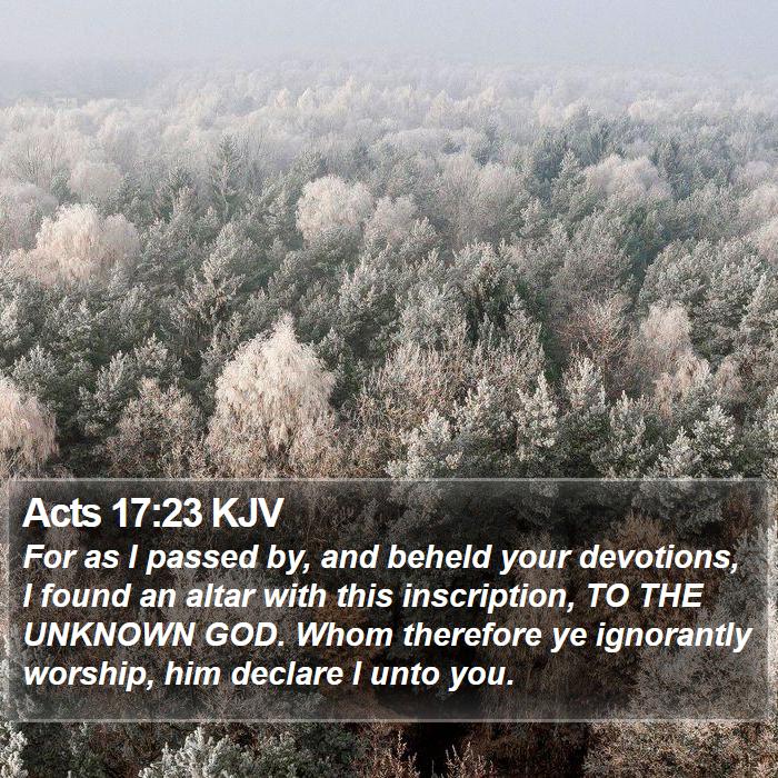 Acts 17:23 KJV Bible Study