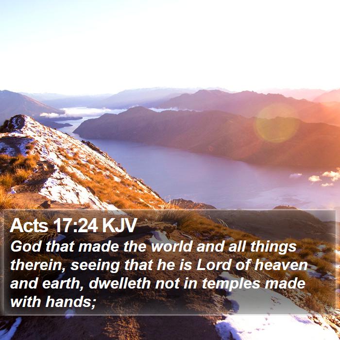 Acts 17:24 KJV Bible Study