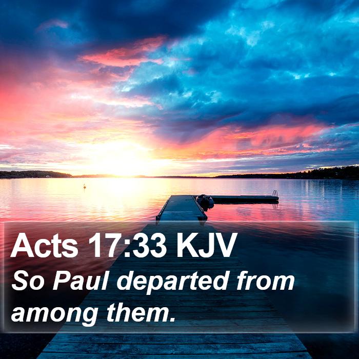 Acts 17:33 KJV Bible Study