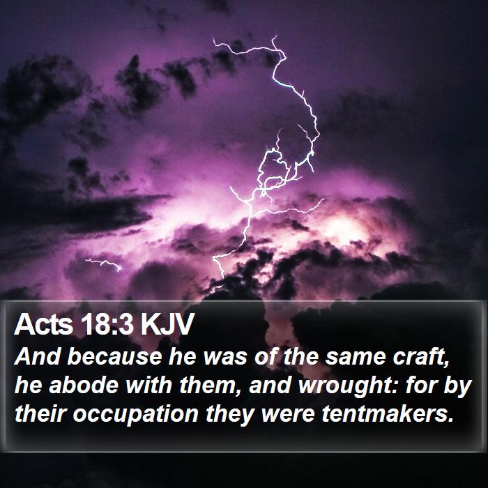 Acts 18:3 KJV Bible Study