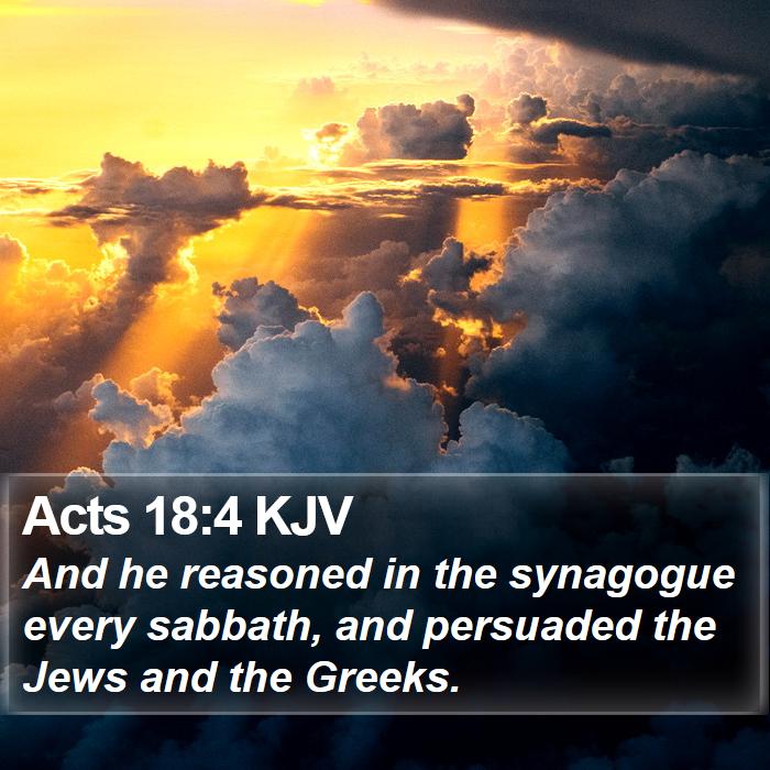 Acts 18:4 KJV Bible Study