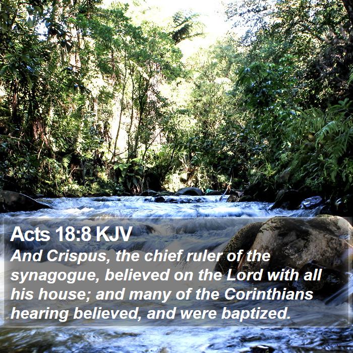 Acts 18:8 KJV Bible Study