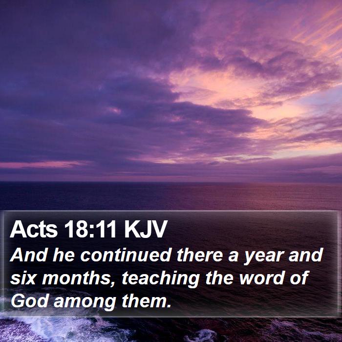 Acts 18:11 KJV Bible Study