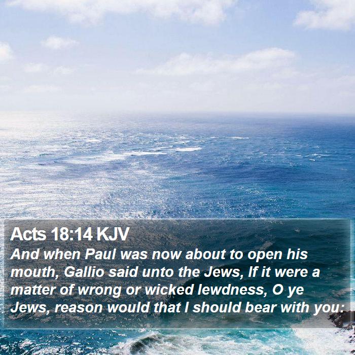 Acts 18:14 KJV Bible Study