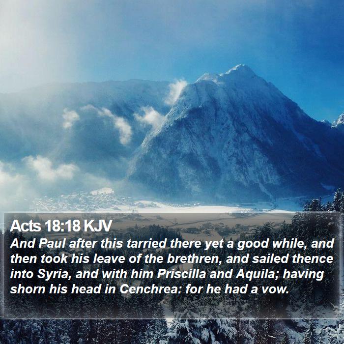 Acts 18:18 KJV Bible Study