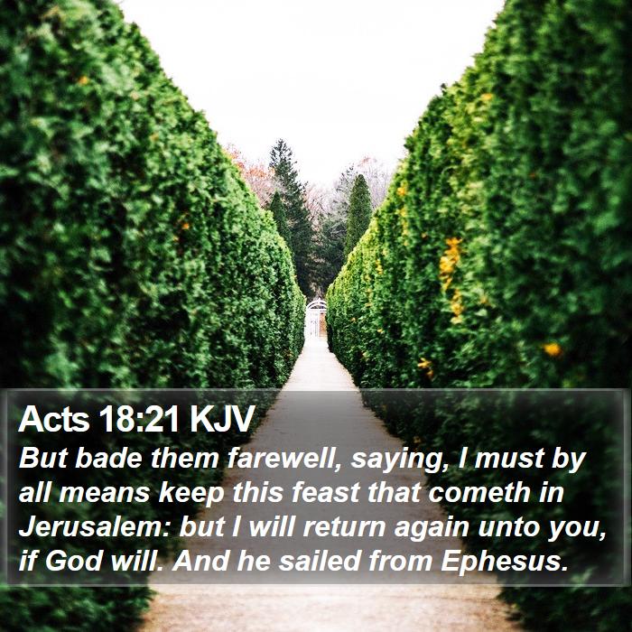 Acts 18:21 KJV Bible Study