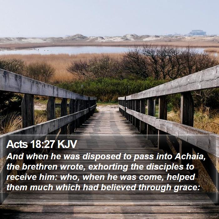 Acts 18:27 KJV Bible Study