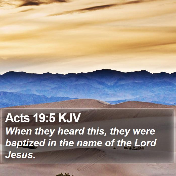 Acts 19:5 KJV Bible Study