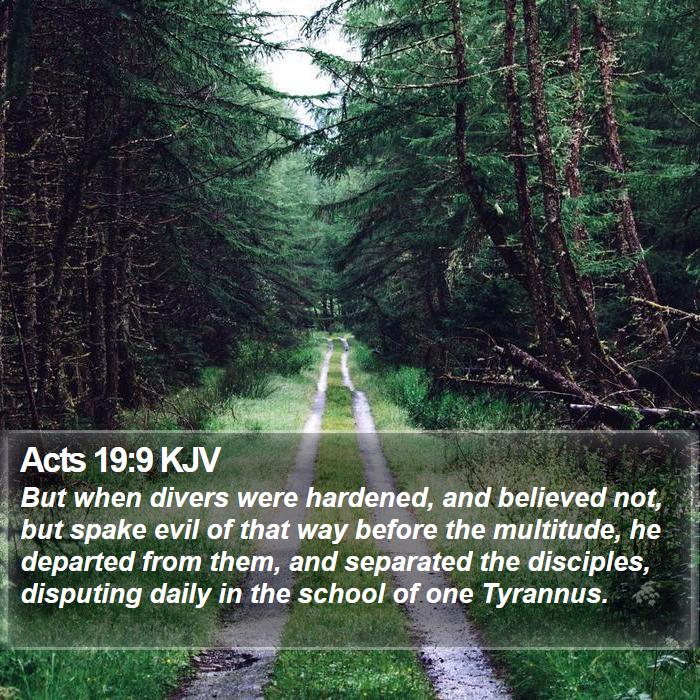 Acts 19:9 KJV Bible Study