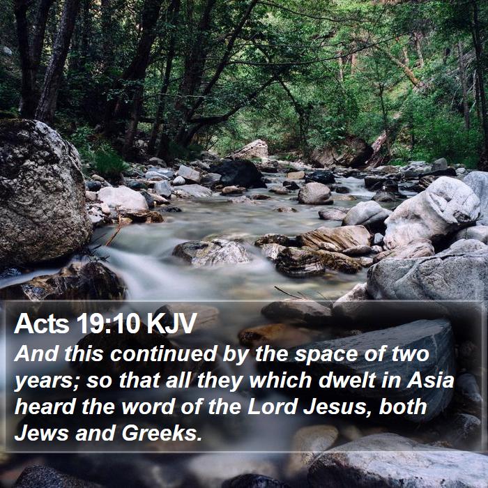 Acts 19:10 KJV Bible Study