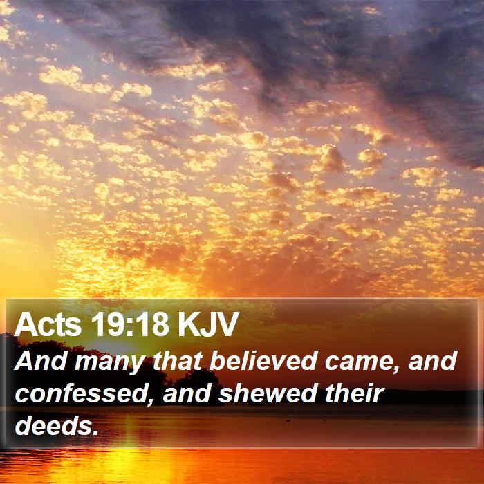 Acts 19:18 KJV Bible Study