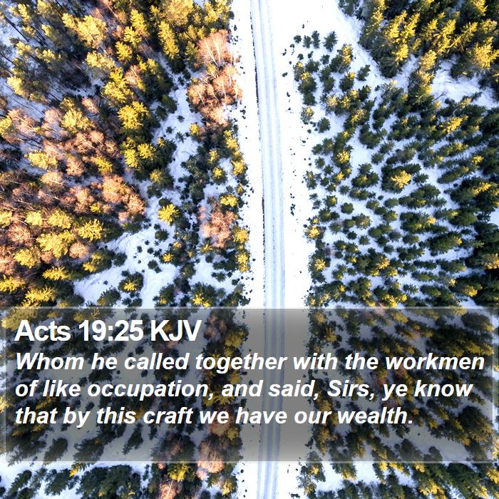 Acts 19:25 KJV Bible Study