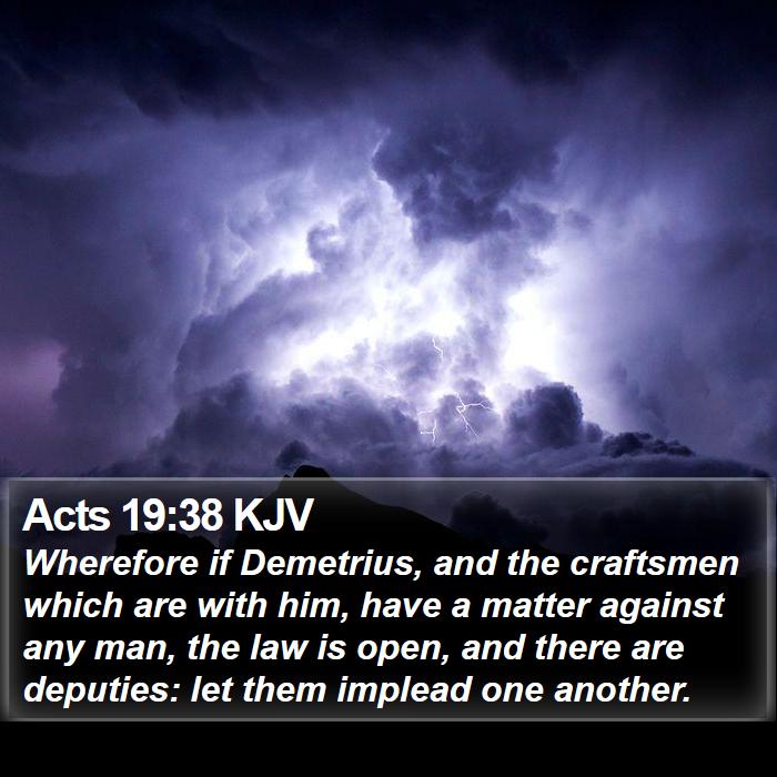 Acts 19:38 KJV Bible Study