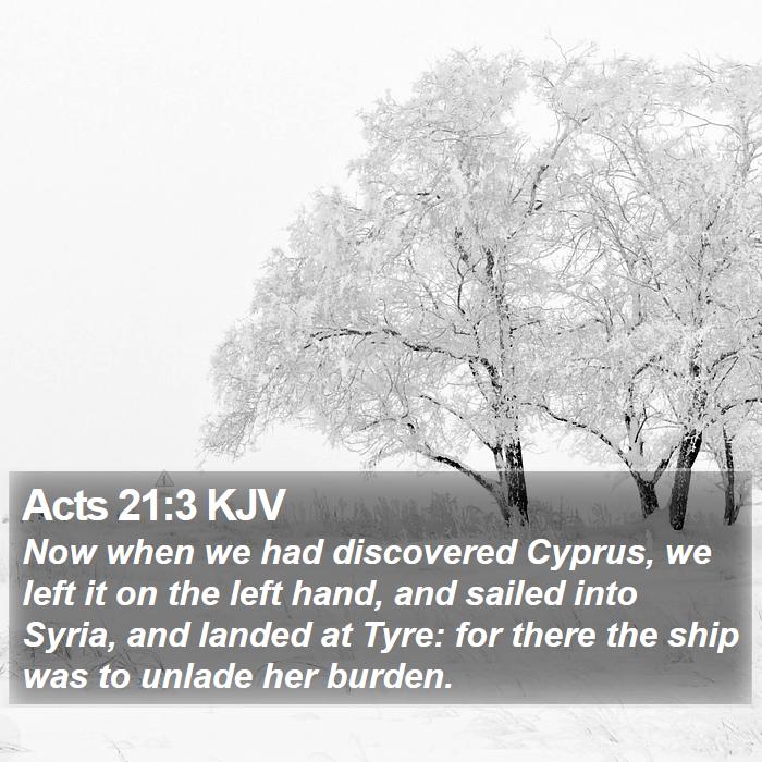 Acts 21:3 KJV Bible Study