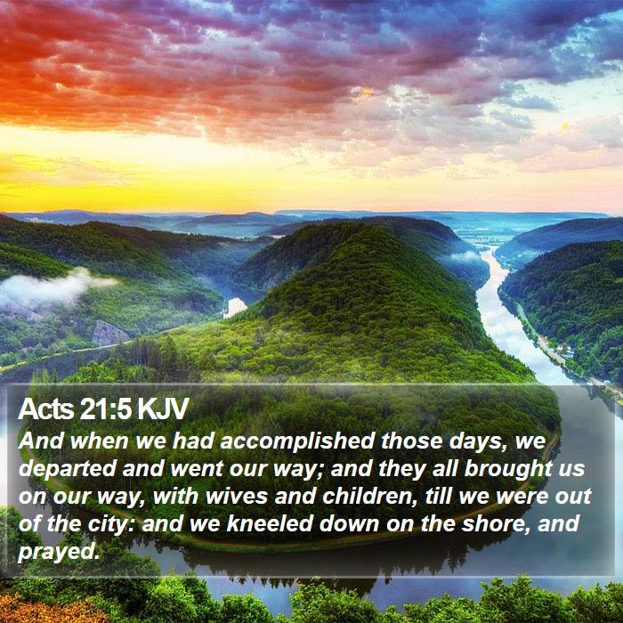 Acts 21:5 KJV Bible Study