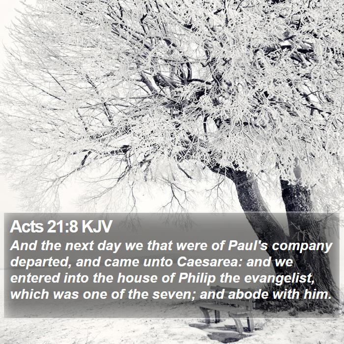 Acts 21:8 KJV Bible Study