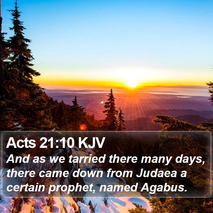 Acts 21:10 KJV Bible Study