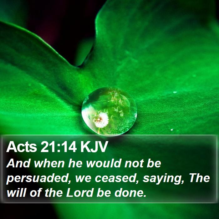 Acts 21:14 KJV Bible Study