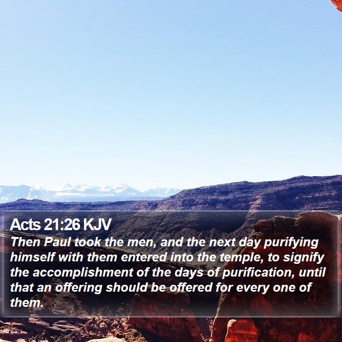 Acts 21:26 KJV Bible Study