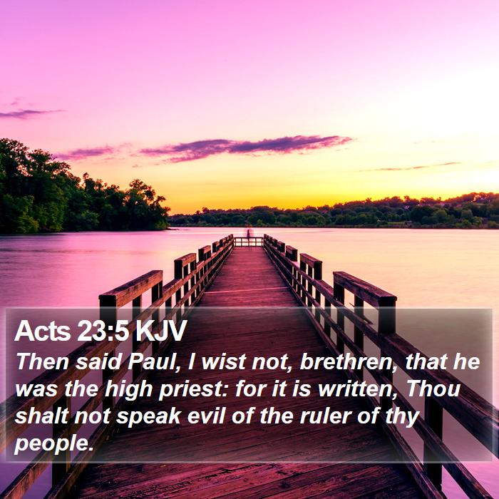 Acts 23:5 KJV Bible Study