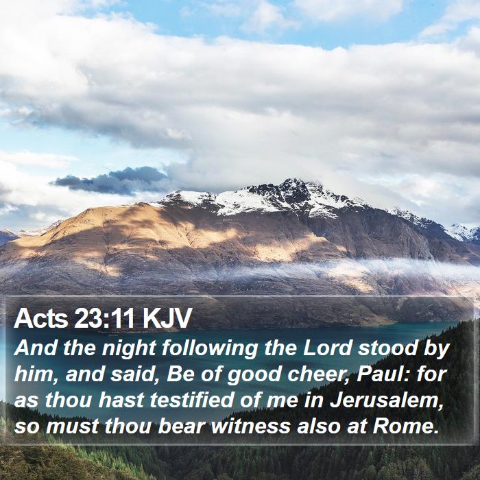 Acts 23:11 KJV Bible Study