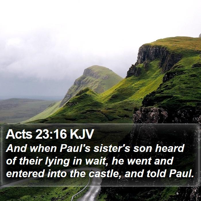 Acts 23:16 KJV Bible Study