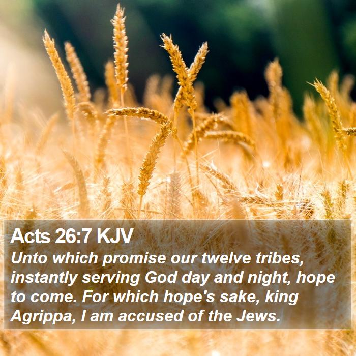 Acts 26:7 KJV Bible Study