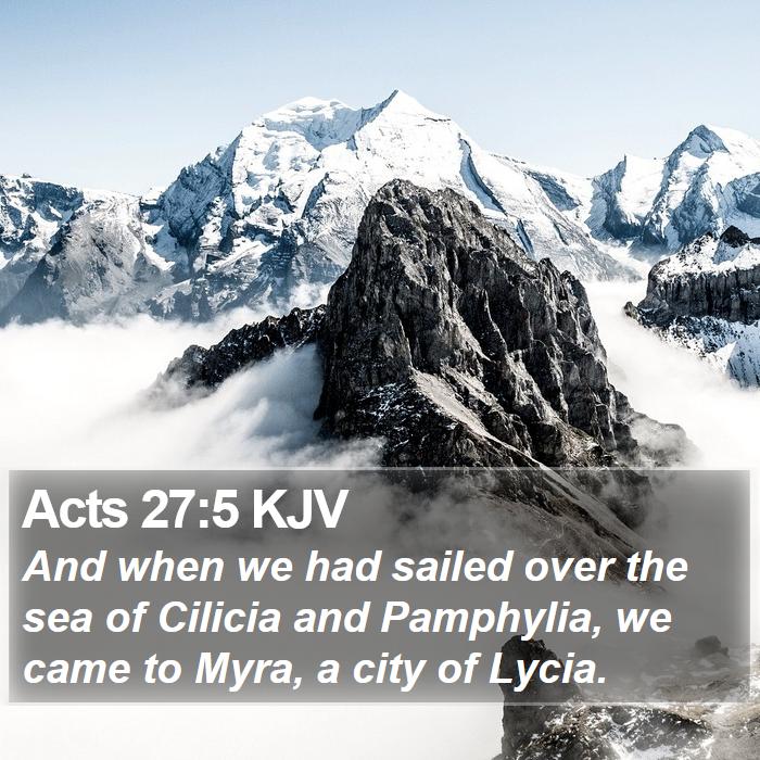 Acts 27:5 KJV Bible Study