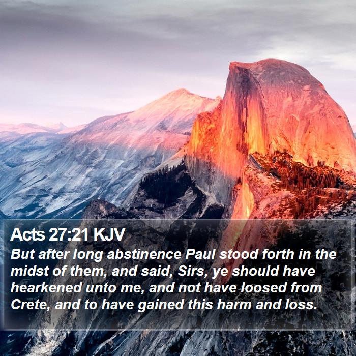 Acts 27:21 KJV Bible Study