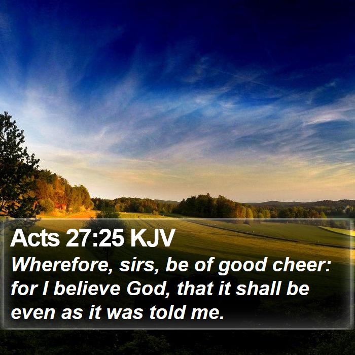 Acts 27:25 KJV Bible Study