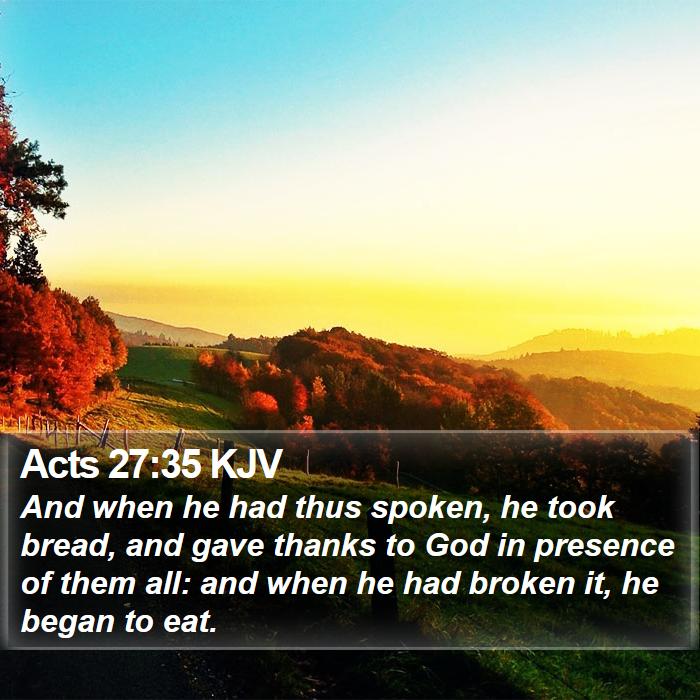 Acts 27:35 KJV Bible Study