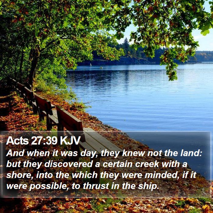 Acts 27:39 KJV Bible Study