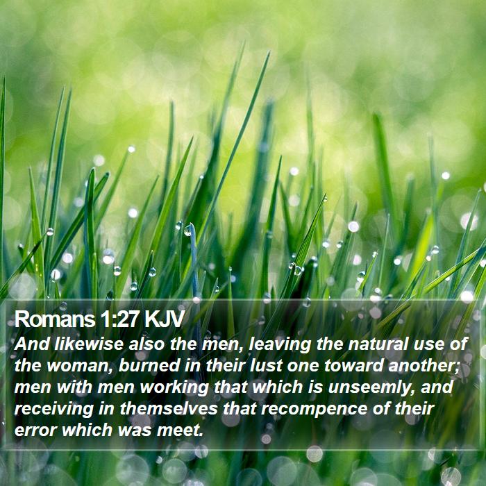 Romans 1:27 KJV Bible Study